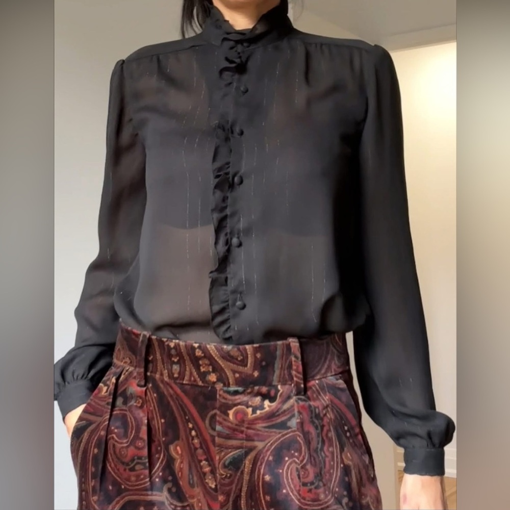Vintage 70’s Peter Pan Chiffon Blouse